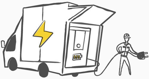 e-delivery Power Supply イラスト小